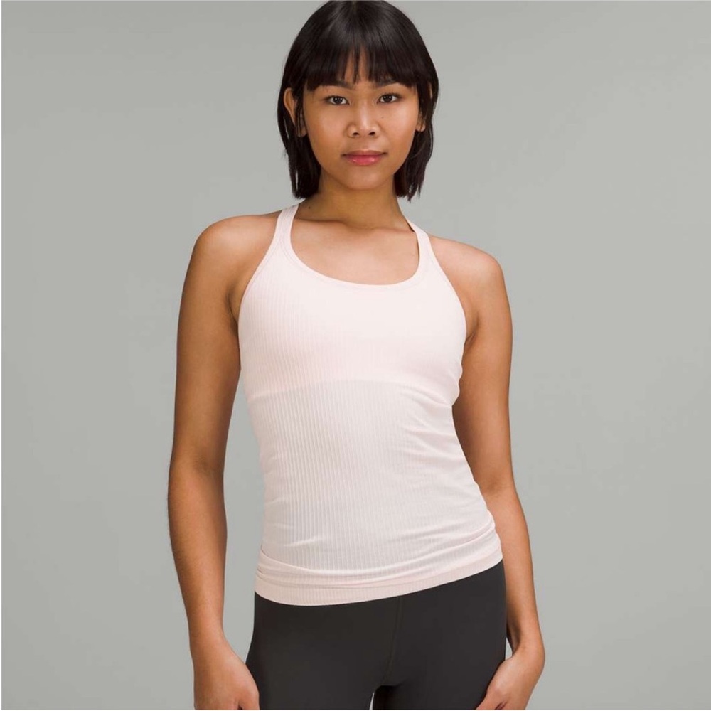 lululemon Ebb to Street Tank Top color: strawberry milkshake